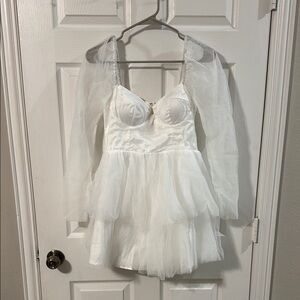 Elegant White Tulle Dress